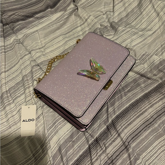 Aldo Sparkling Lavender Butterfly Crossbody Bag BRAND NEW WITH TAG! - Picture 2 of 4